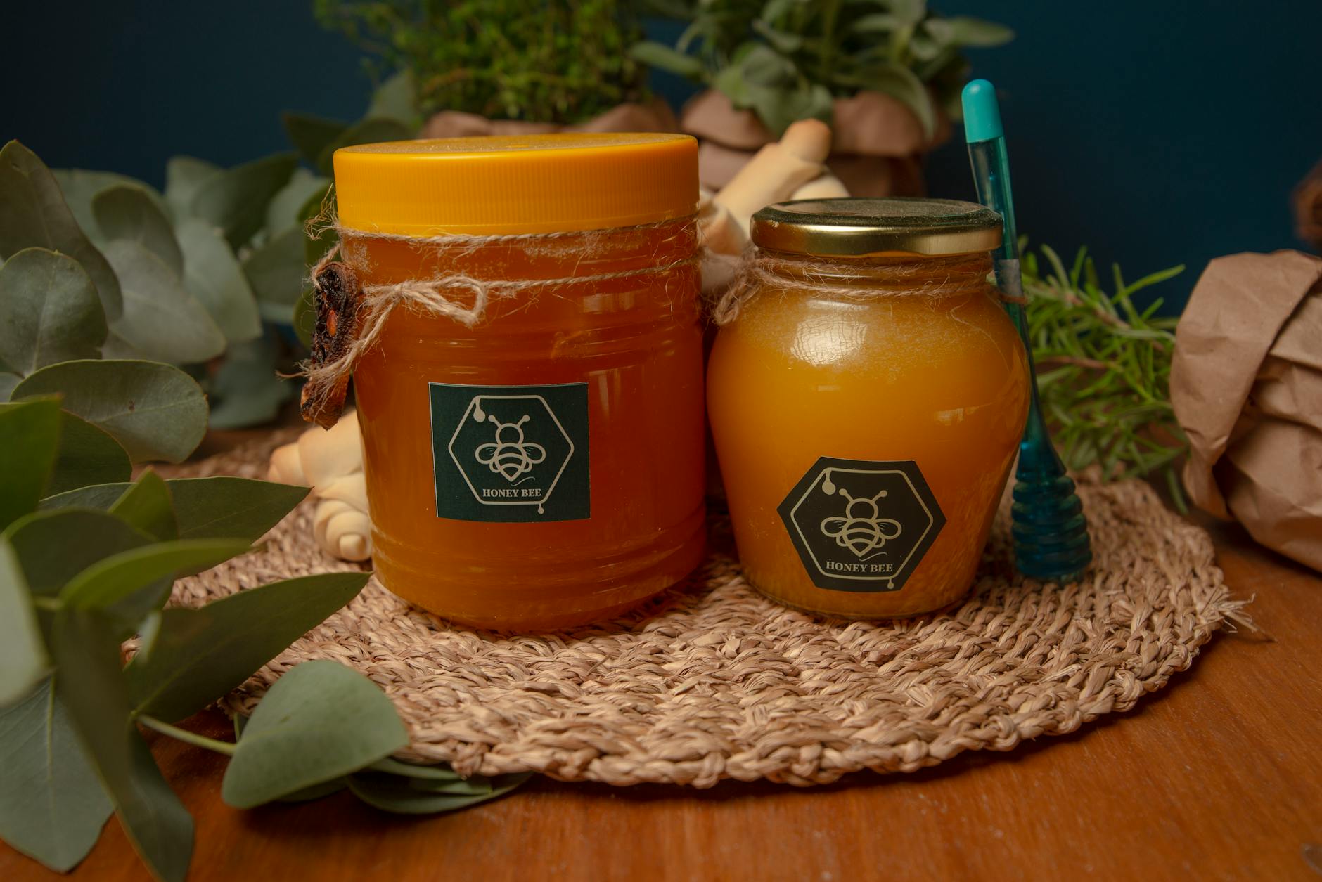 Honiggläser frisch abgefüllt